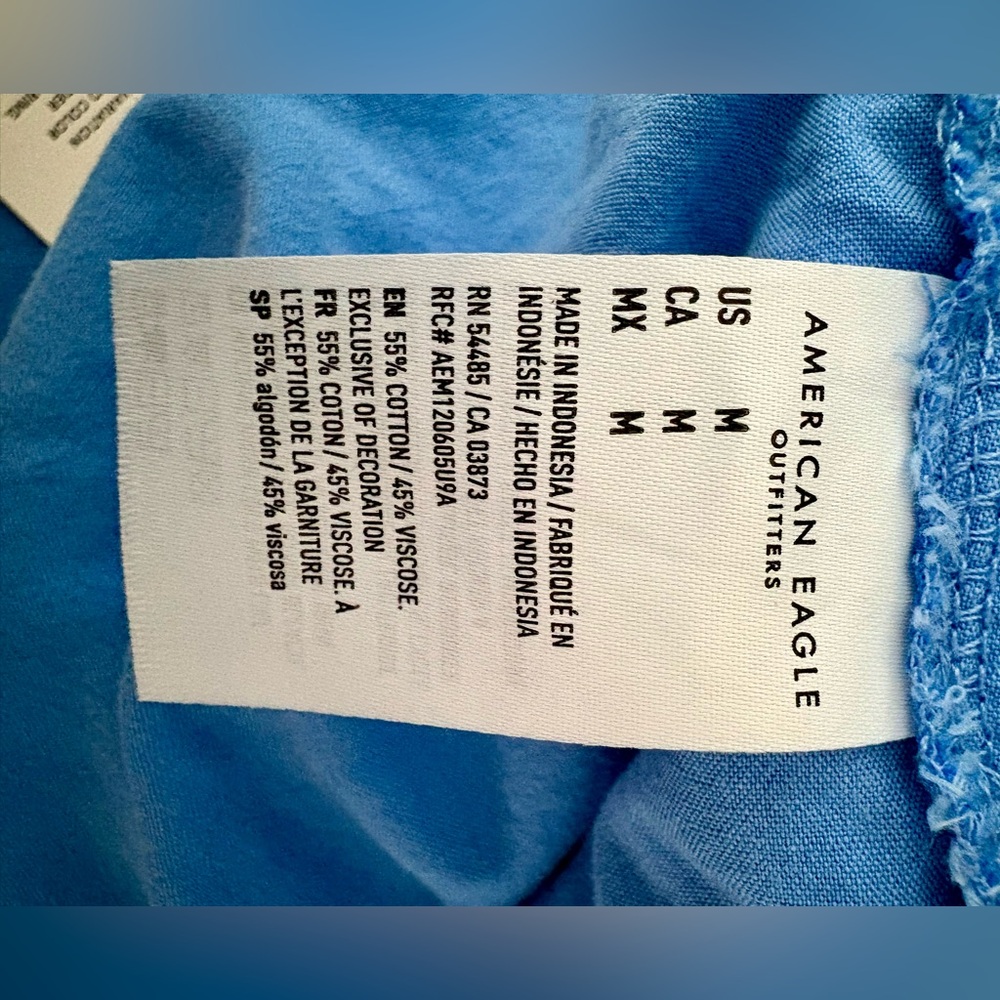 American Eagle Women's Blue Long Sleeve Shirt. Size M. NWT. - Picture 6 of 7
